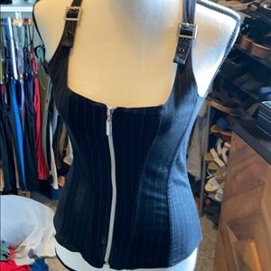Sexy black pinstripe camisole